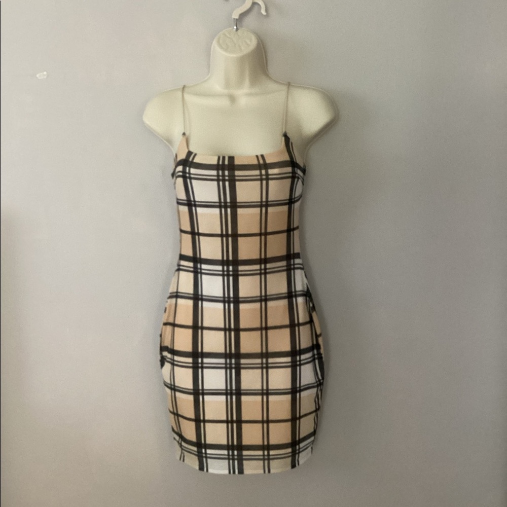 Burberry-look plaid dress